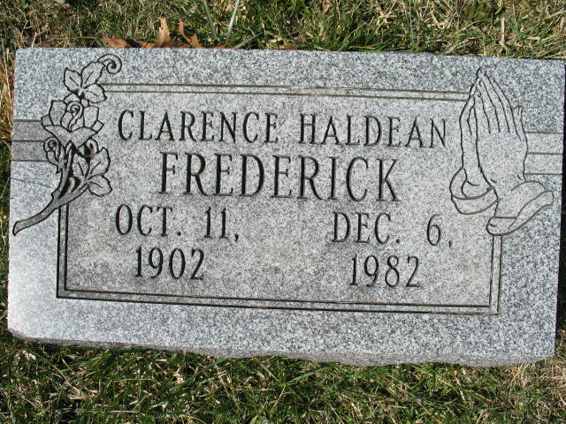Clarence Haldean Frederick tombstone